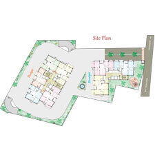 The site plan that shows the area covering Inland Sunlight Moonlight.