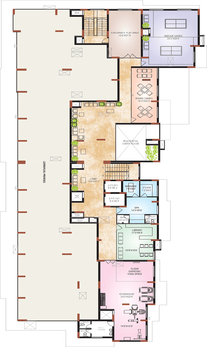 Inland Ascott with its club house plan.