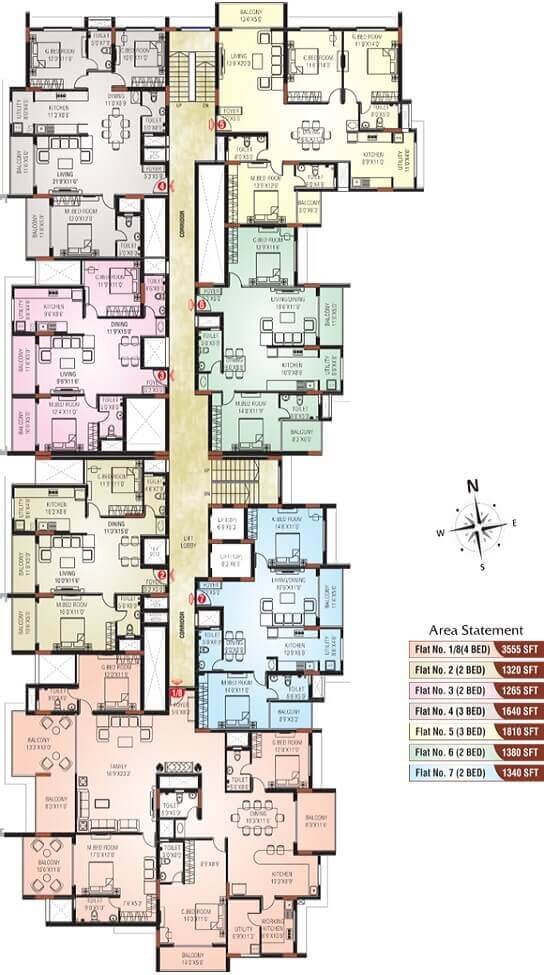 Inland Ascott with its 10th and 11th floor plan on display.