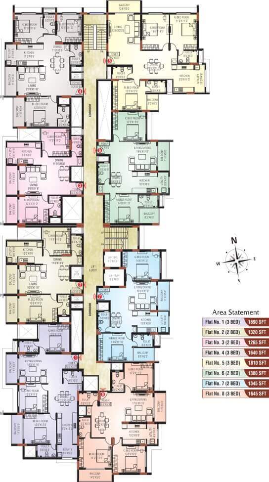 Inland Ascott typical floor plan.