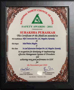 Awarded for developing and implementing effective Management Systems and procedures.