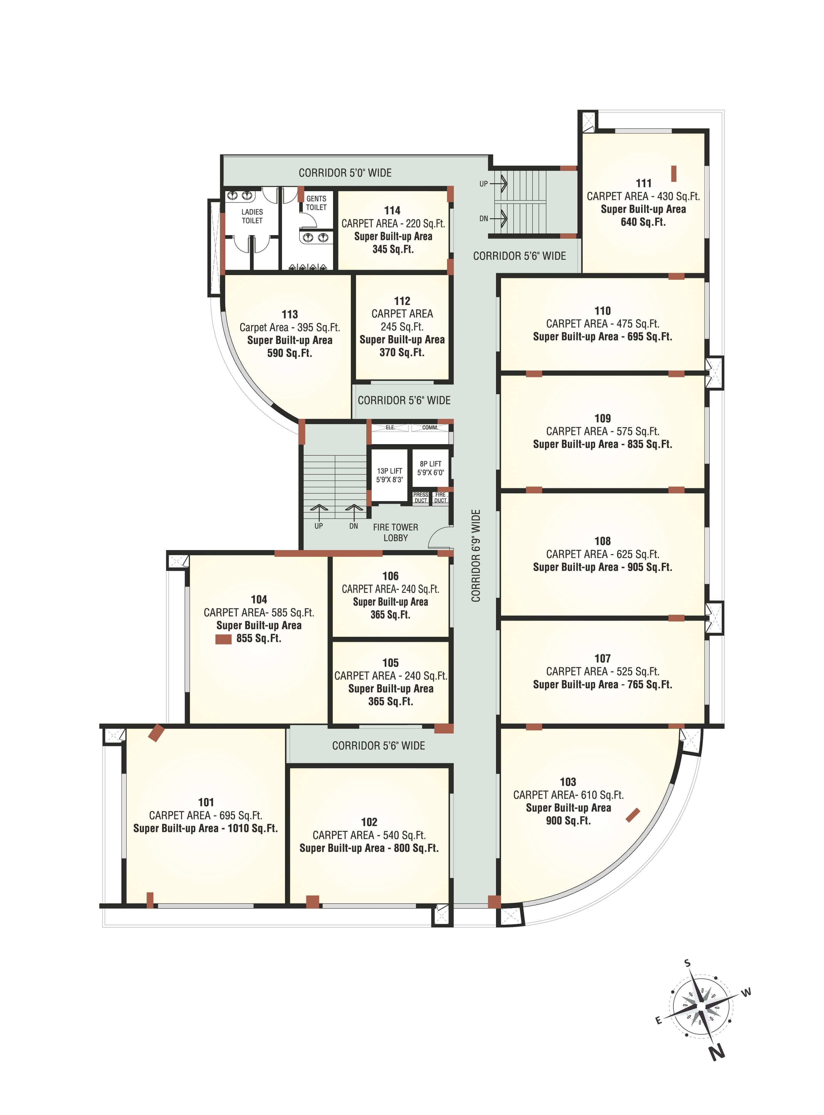 Inland Business Park Typical Floor Plan.