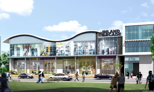 Inland Arcade is located along the Airport Road, Mangalore.