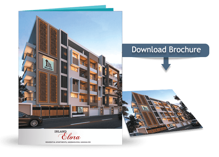 Inland Elora brochure shows the details for flats for sale in Mannagudda.