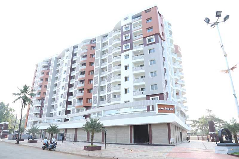 The entrance of Inland Impala shows us the premium apartments for sale in Ullal.