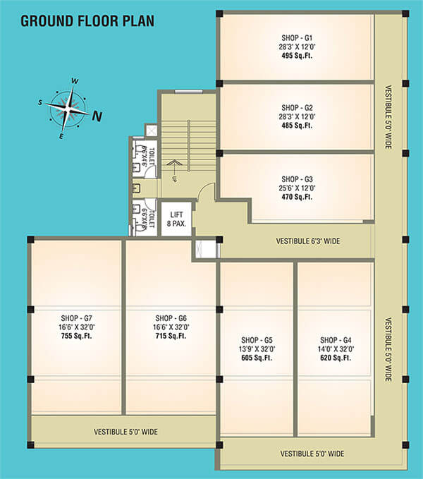 The commercial ground plan of Inland Mayura.