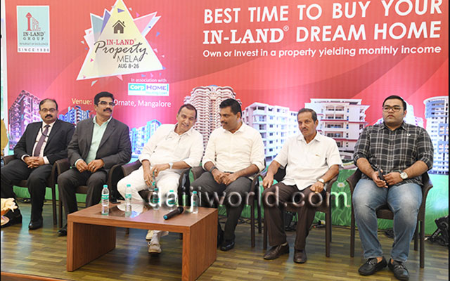 The MD of Daijiworld was adorned as the chief guest while sitting with the management of Inland Builders on the stage.